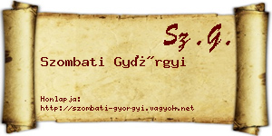 Szombati Györgyi névjegykártya