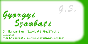 gyorgyi szombati business card